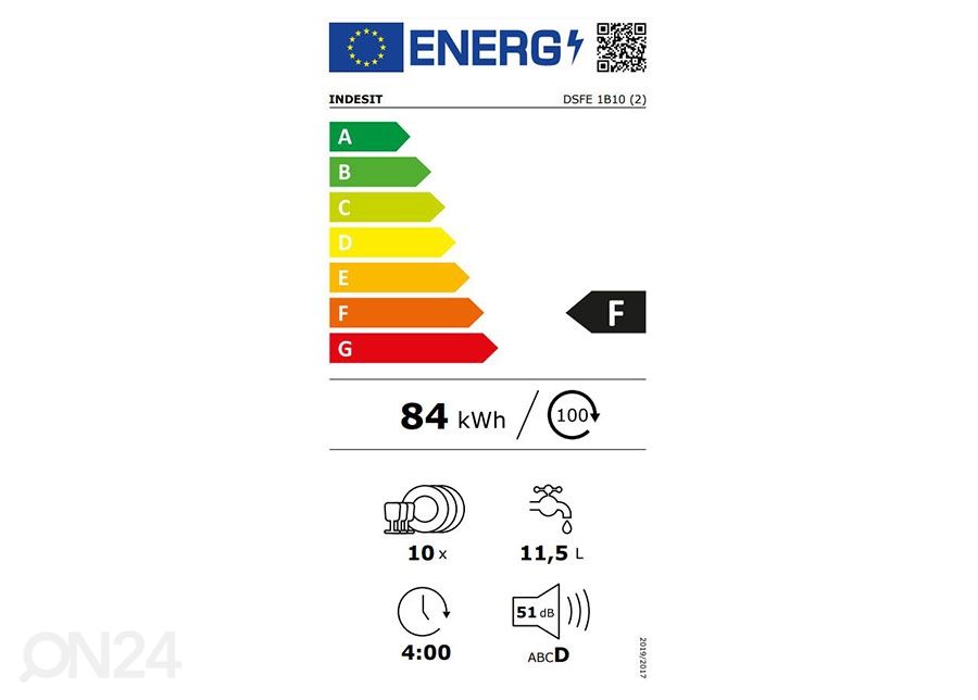 Nõudepesumasin Indesit DSFE1B10 suurendatud