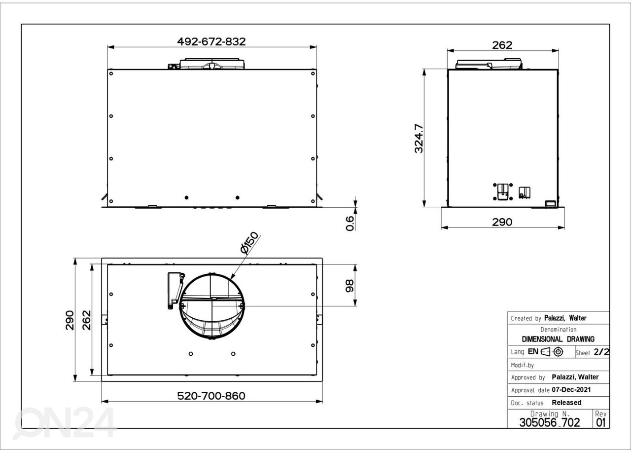 Õhupuhastaja Faber Inka Lux 305.0665.355 suurendatud