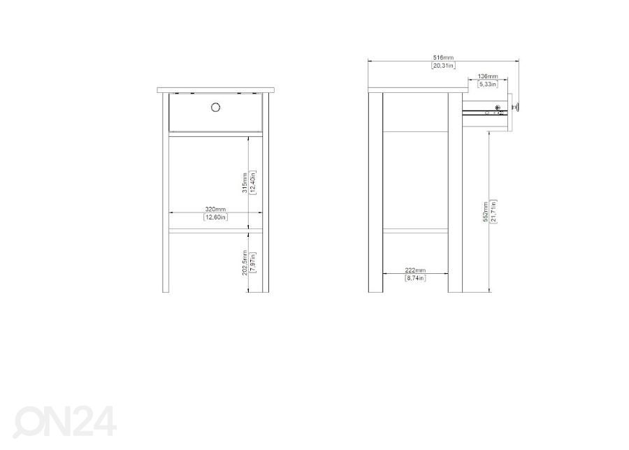 Öökapp Madrid 40 cm suurendatud