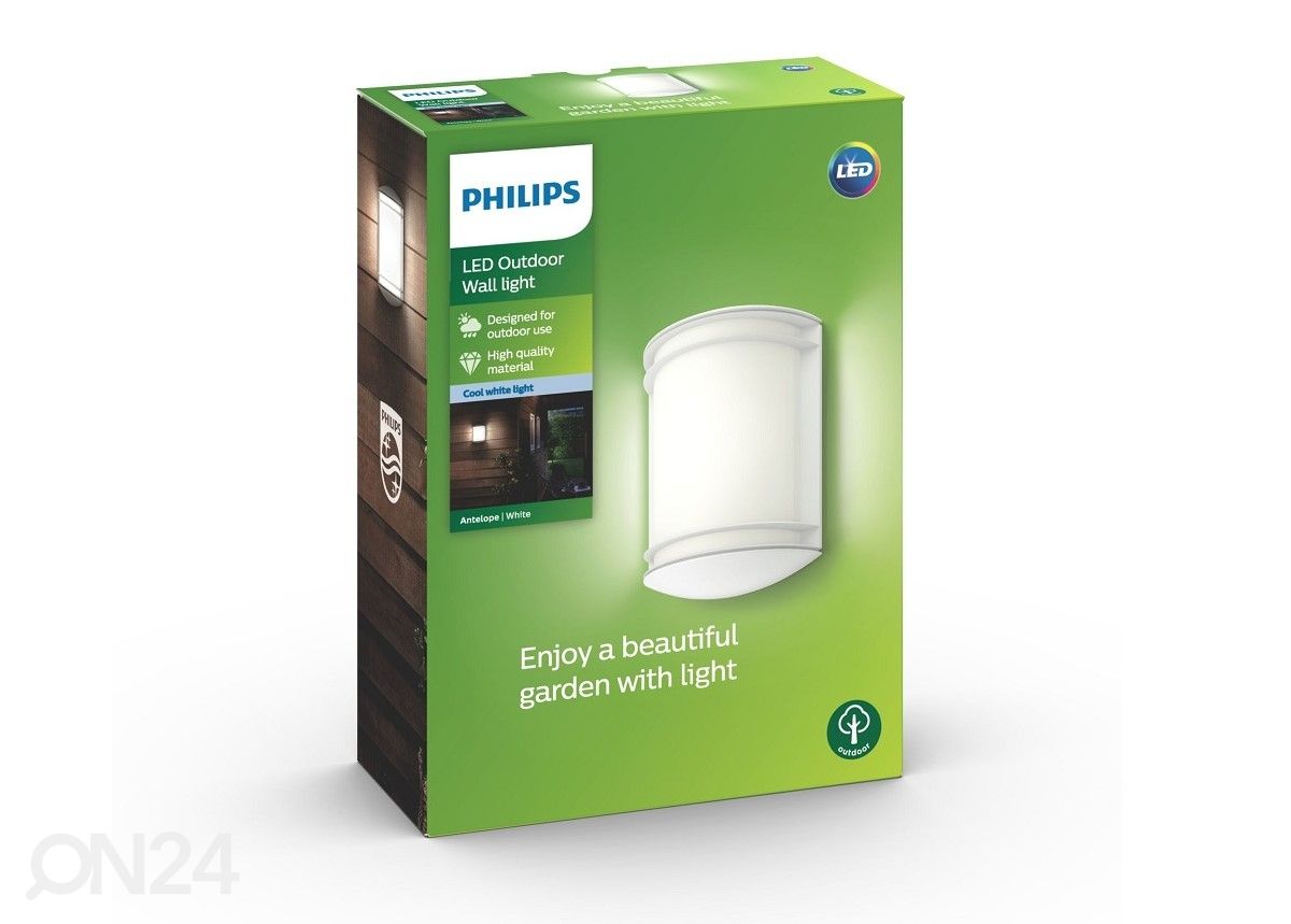 Philips Antelope seinalamp 600lm 4000K valge suurendatud