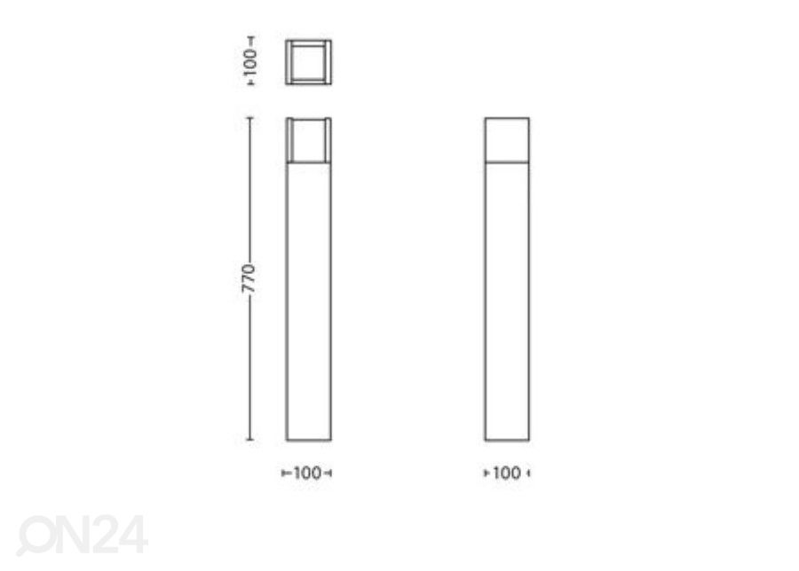 Philips Arbour postvalgusti 1x6 W 600lm 2700K suurendatud