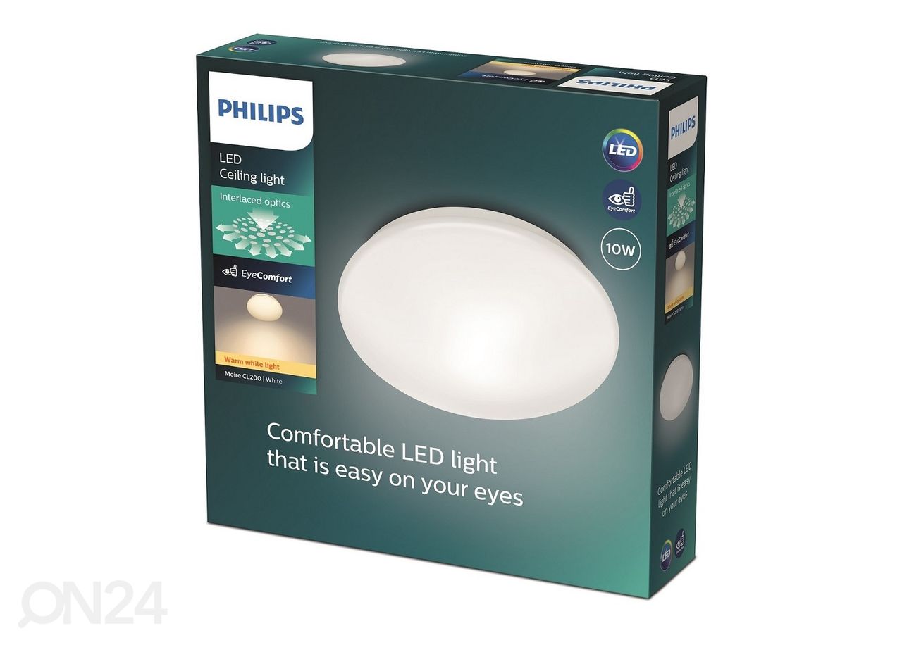 Philips Moire laevalgusti 10 W 2700K suurendatud