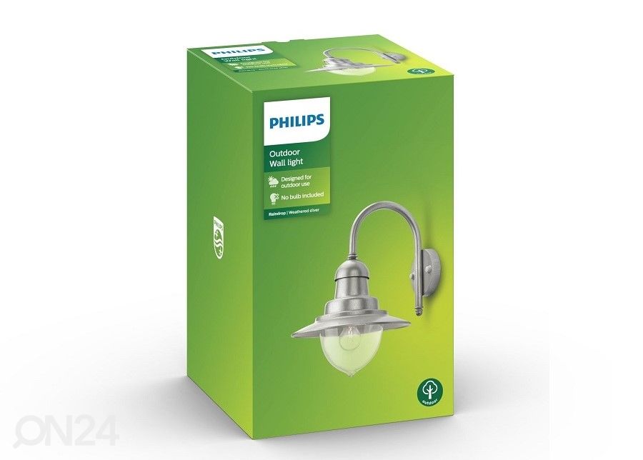 Philips Raindrop seinalatern 1xE27 hõbe suurendatud