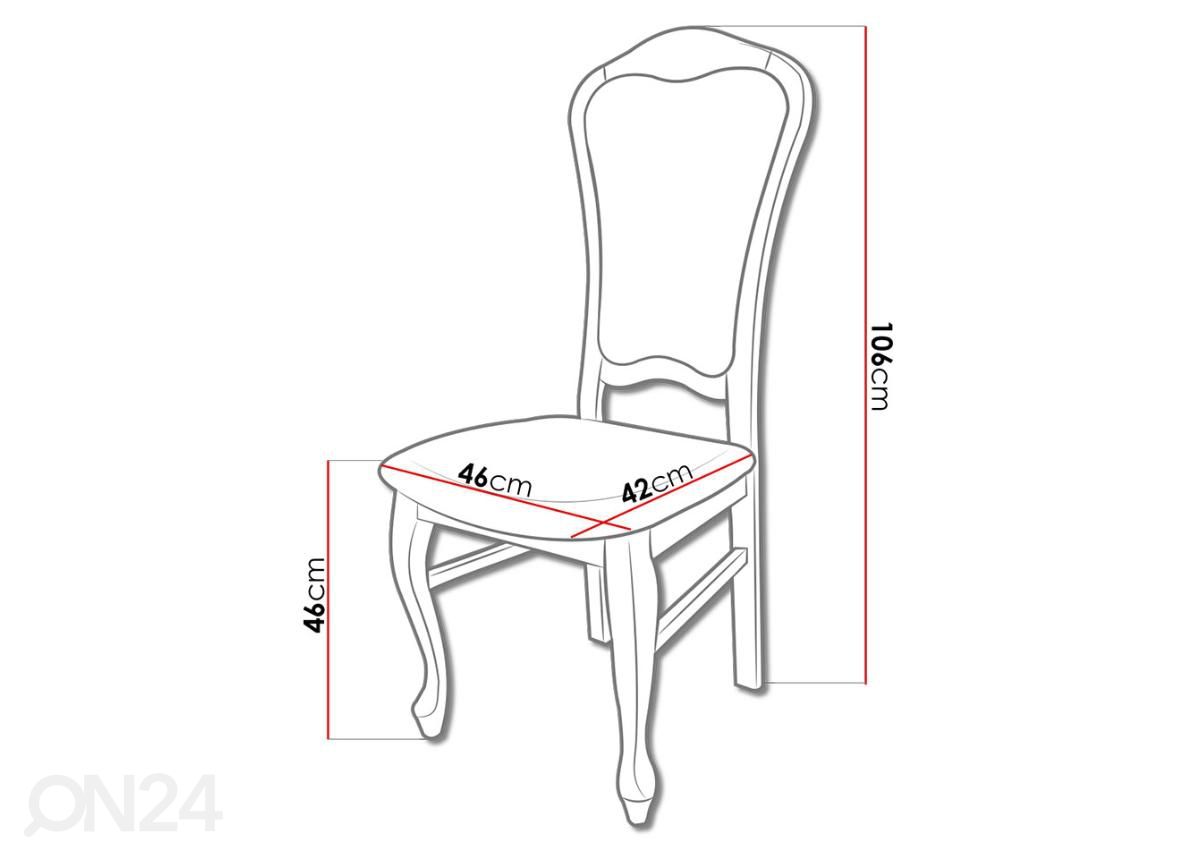 Pikendatav söögilaud 90x160-210 cm + 8 tooli suurendatud