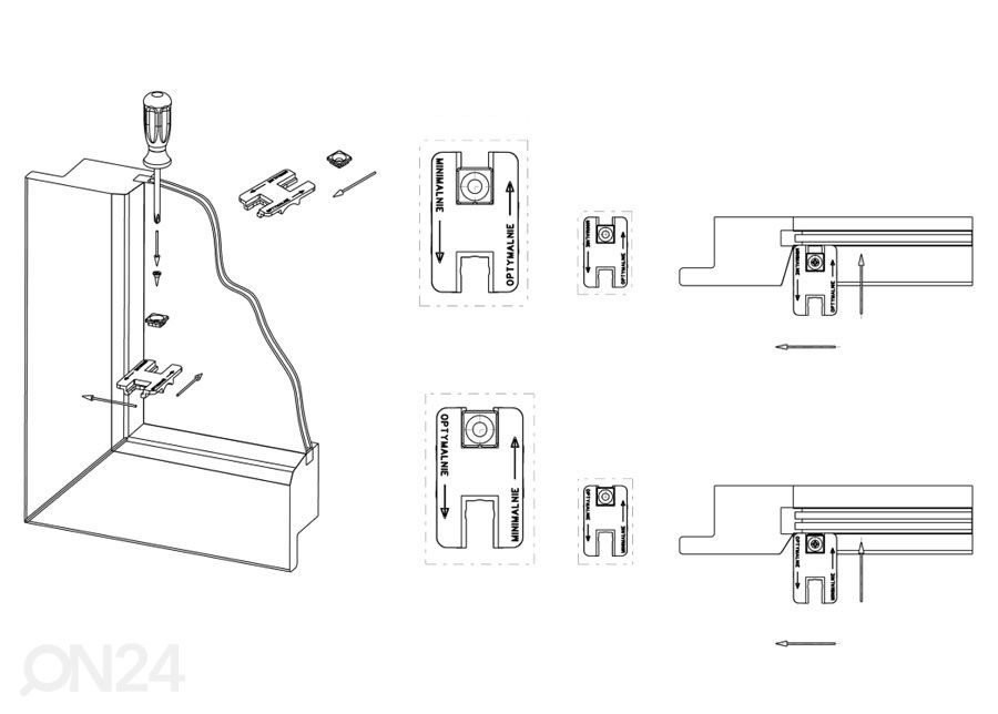 Pimendav voldikkardin laius 140-150 cm suurendatud