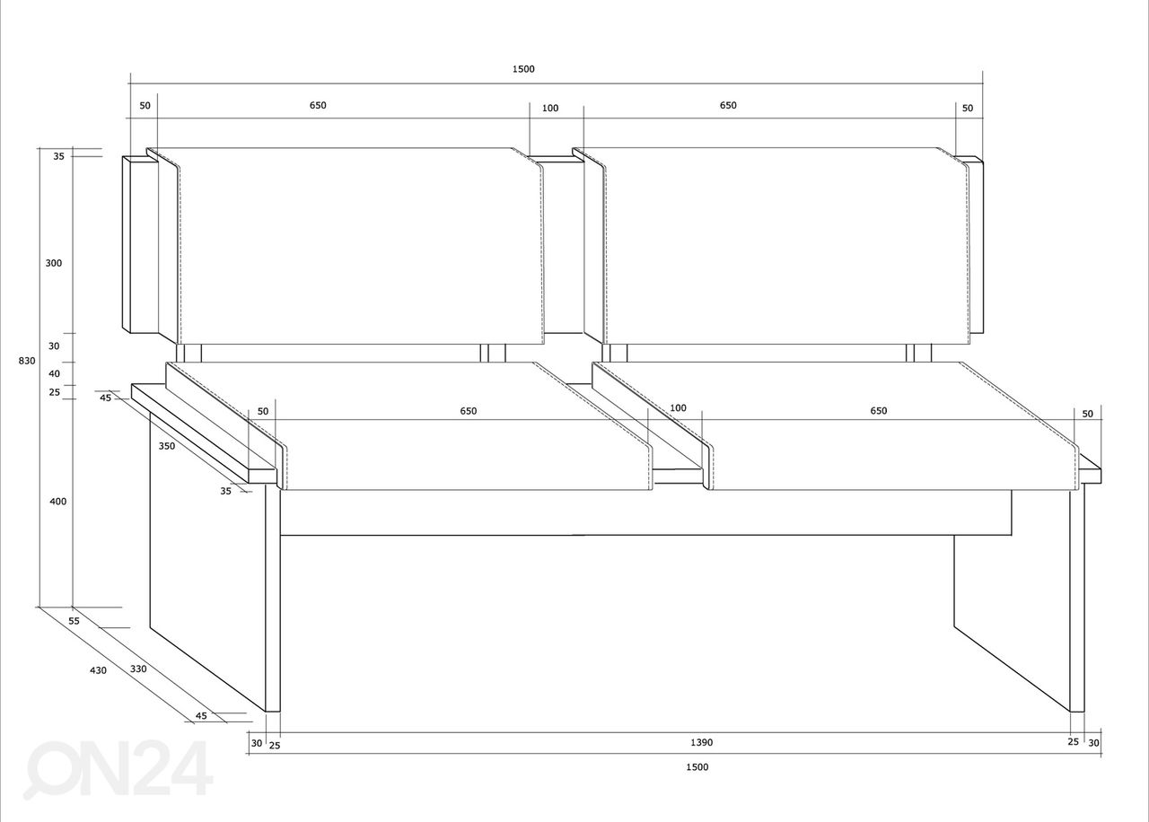 Pink Leap 150 cm suurendatud