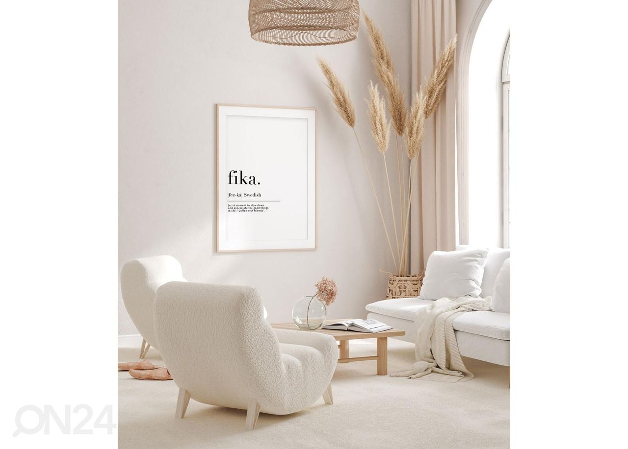 Poster Fika 21x30 cm suurendatud