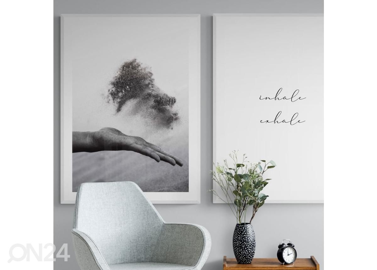 Poster Inhale exhale 50x70 cm suurendatud