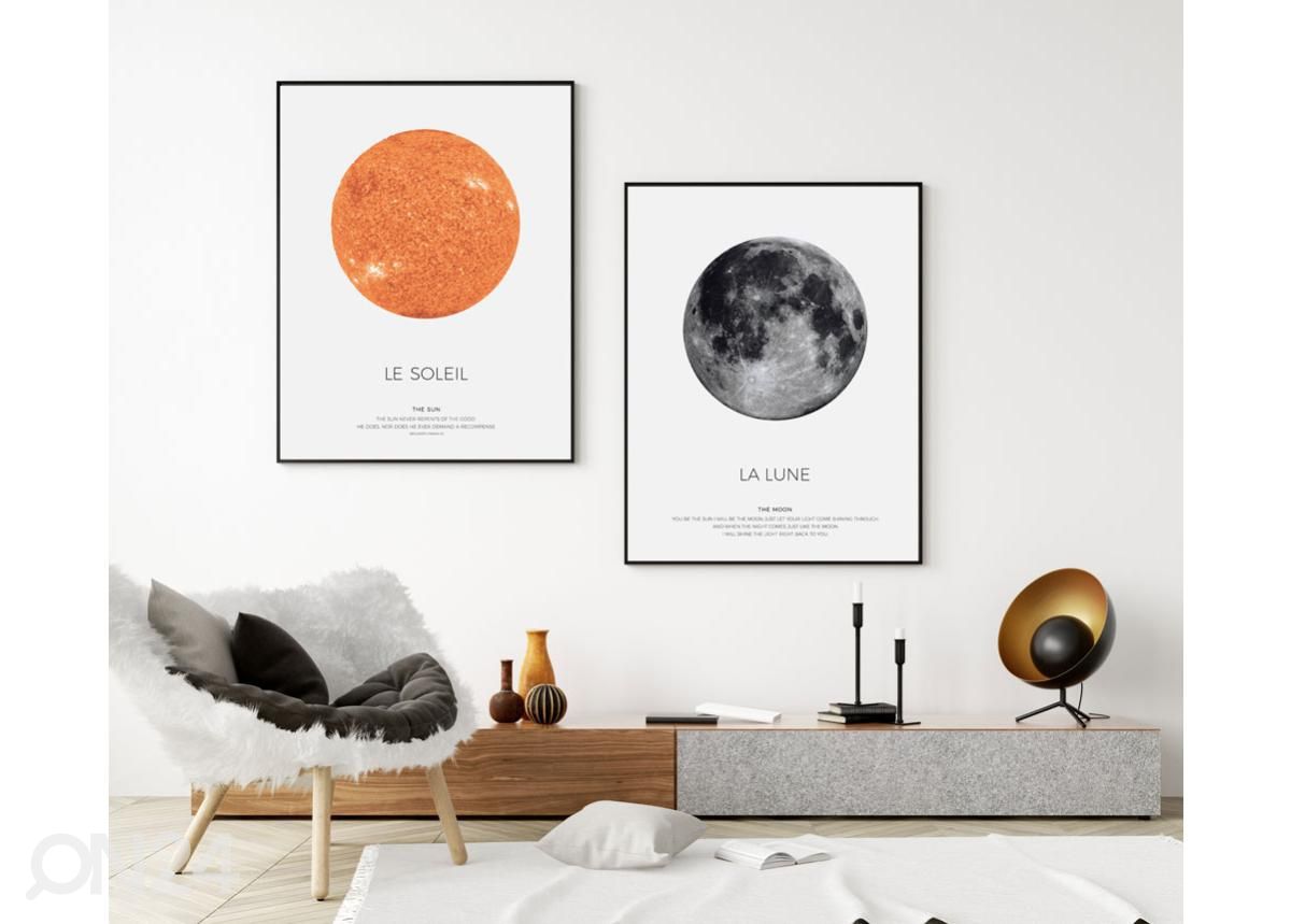 Poster La Lune 21x30 cm suurendatud