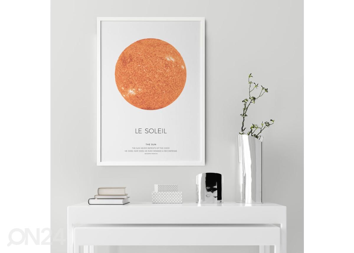 Poster Le Soleil 21x30 cm suurendatud