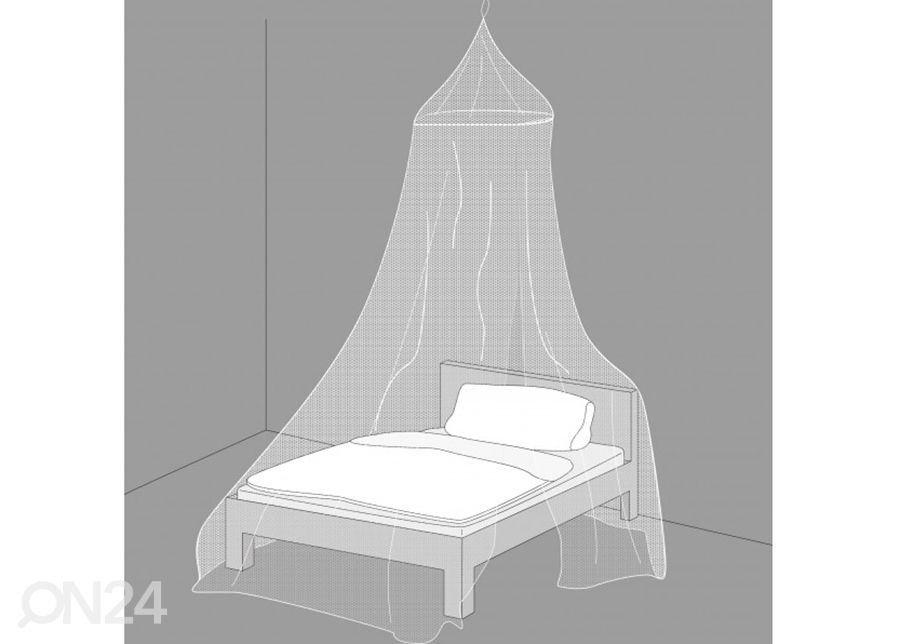 Putukavõrk voodile 12,5x2,5 m, valge suurendatud