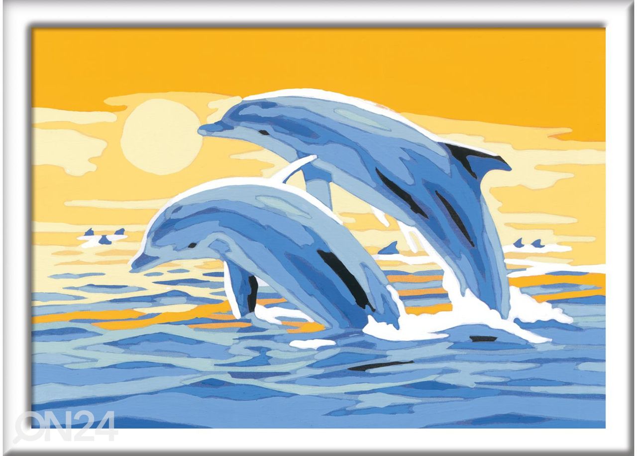 Ravensburger maalimine numbrite järgi Veetlevad delfiinid suurendatud