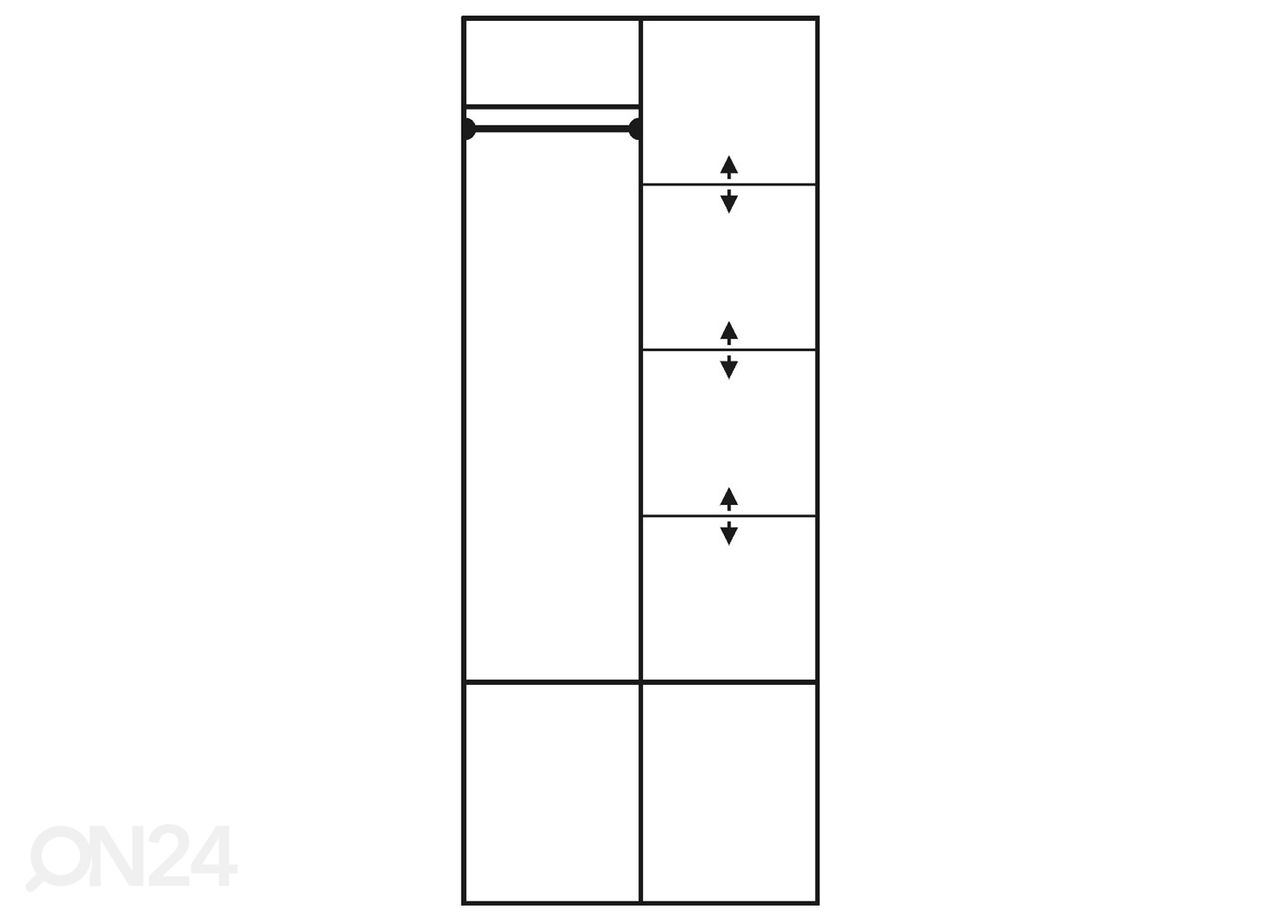 Riidekapp Clonakilty 81 cm suurendatud