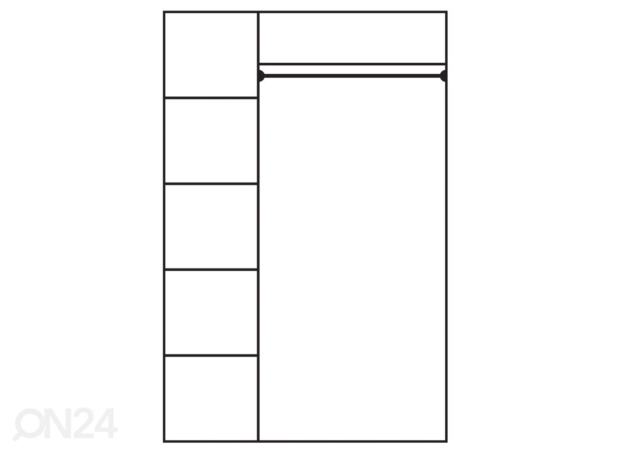 Riidekapp Fanta 120 cm suurendatud