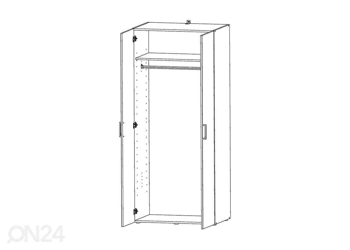 Riidekapp MRK 649 80 cm suurendatud