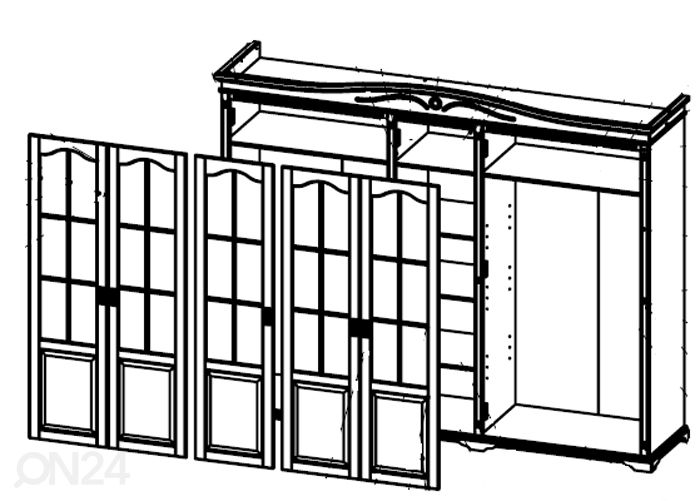 Riidekapp Uffizzi 258 cm suurendatud