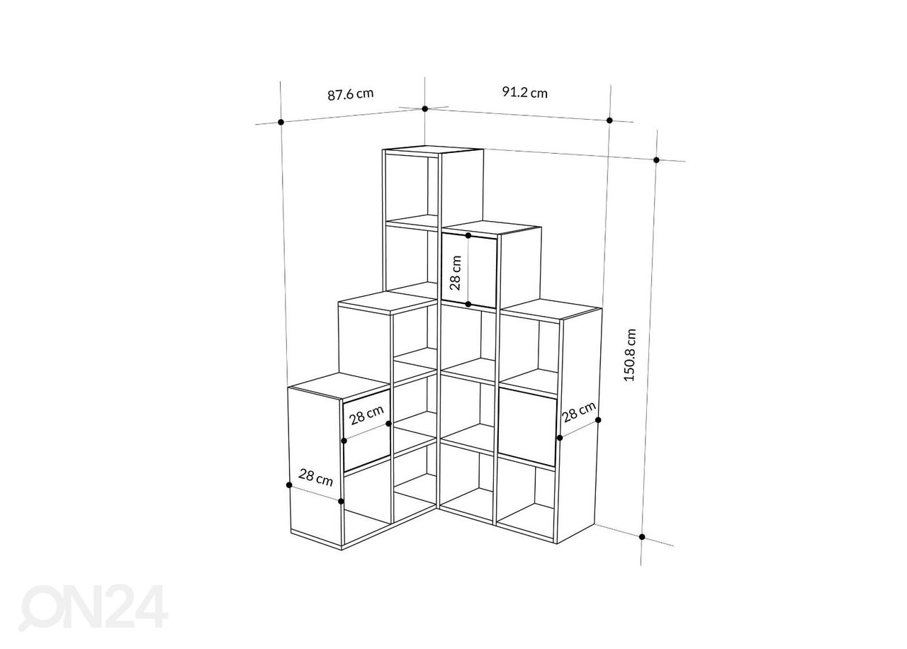 Riiul Ionia 150,8 cm suurendatud