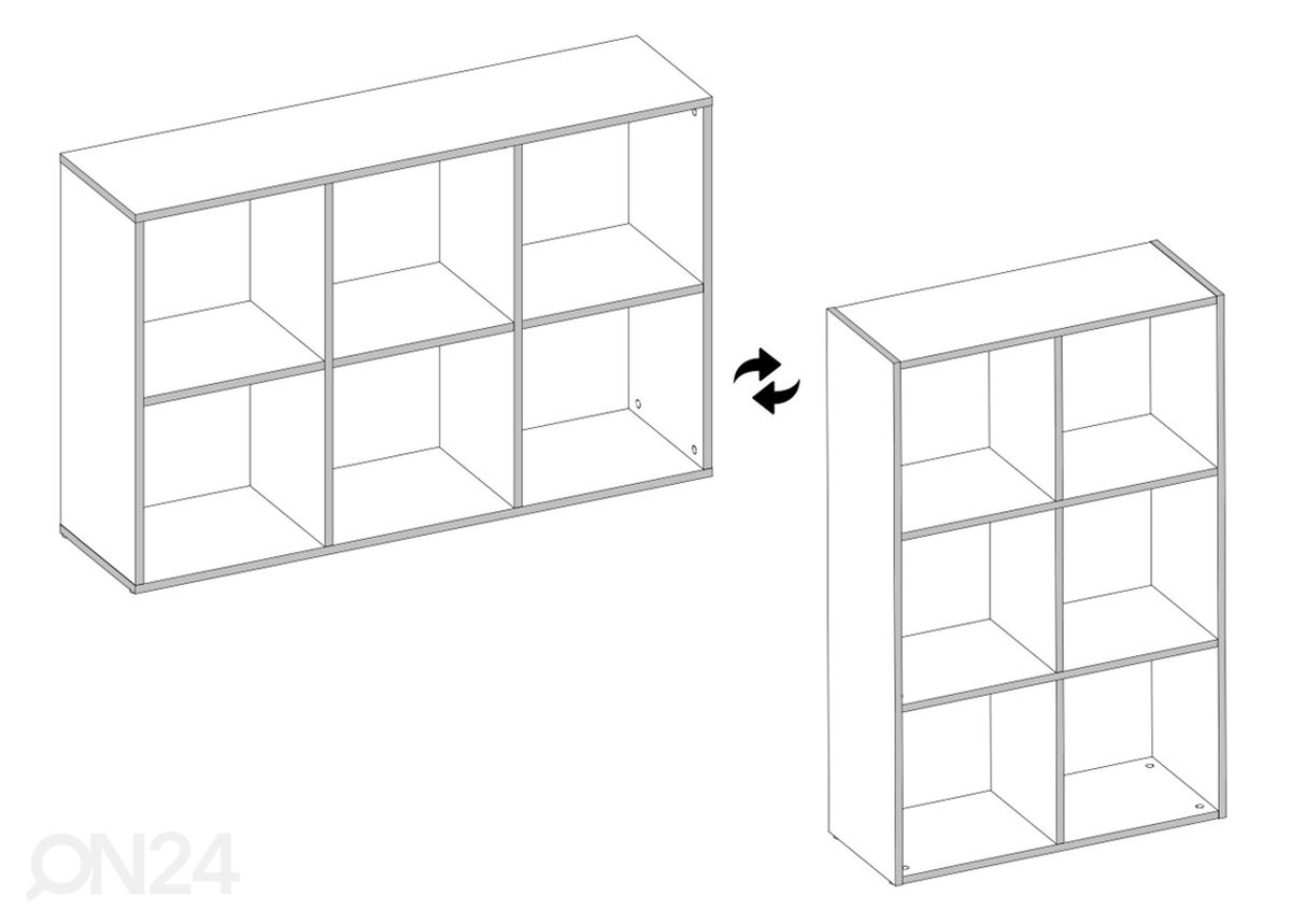 Riiul Kalmar 2X3 suurendatud