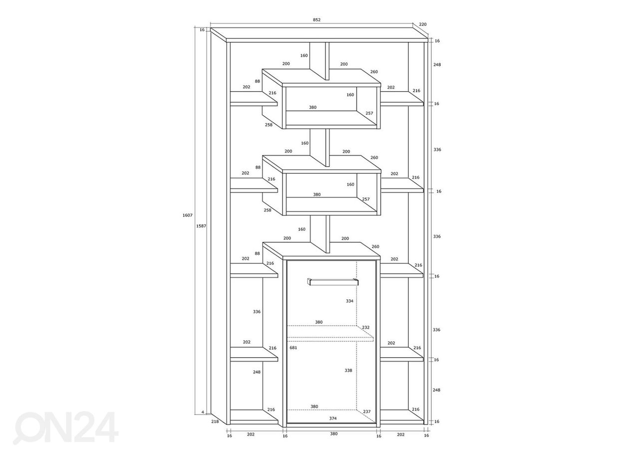 Riiul Macroom 85 cm suurendatud