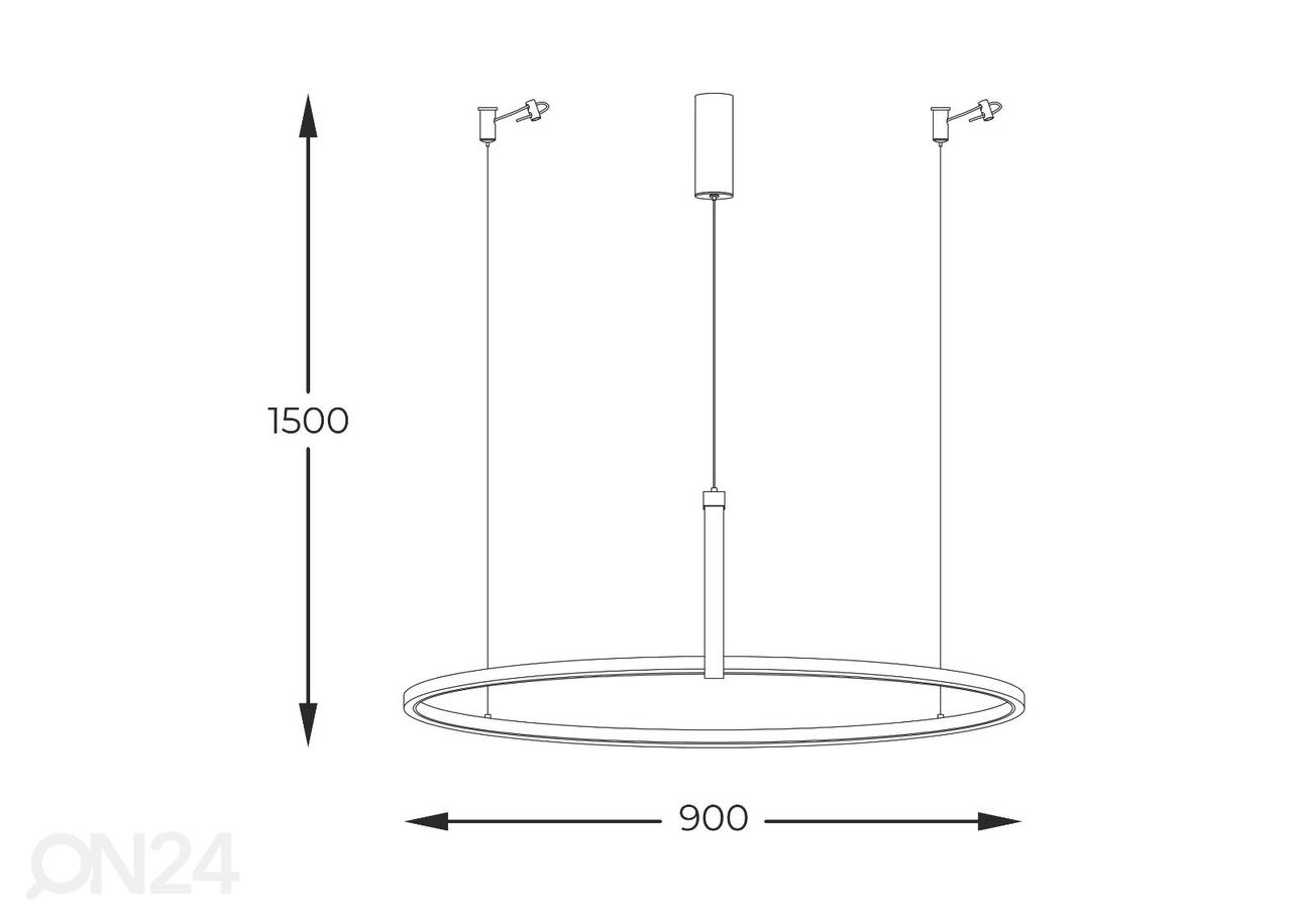 Rippvalgusti Claud Ø 90 cm suurendatud