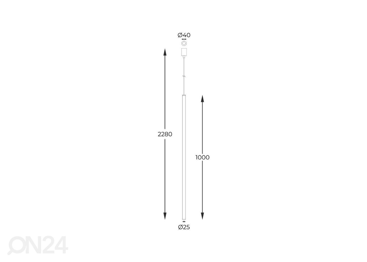 Rippvalgusti Nova L h228 cm suurendatud