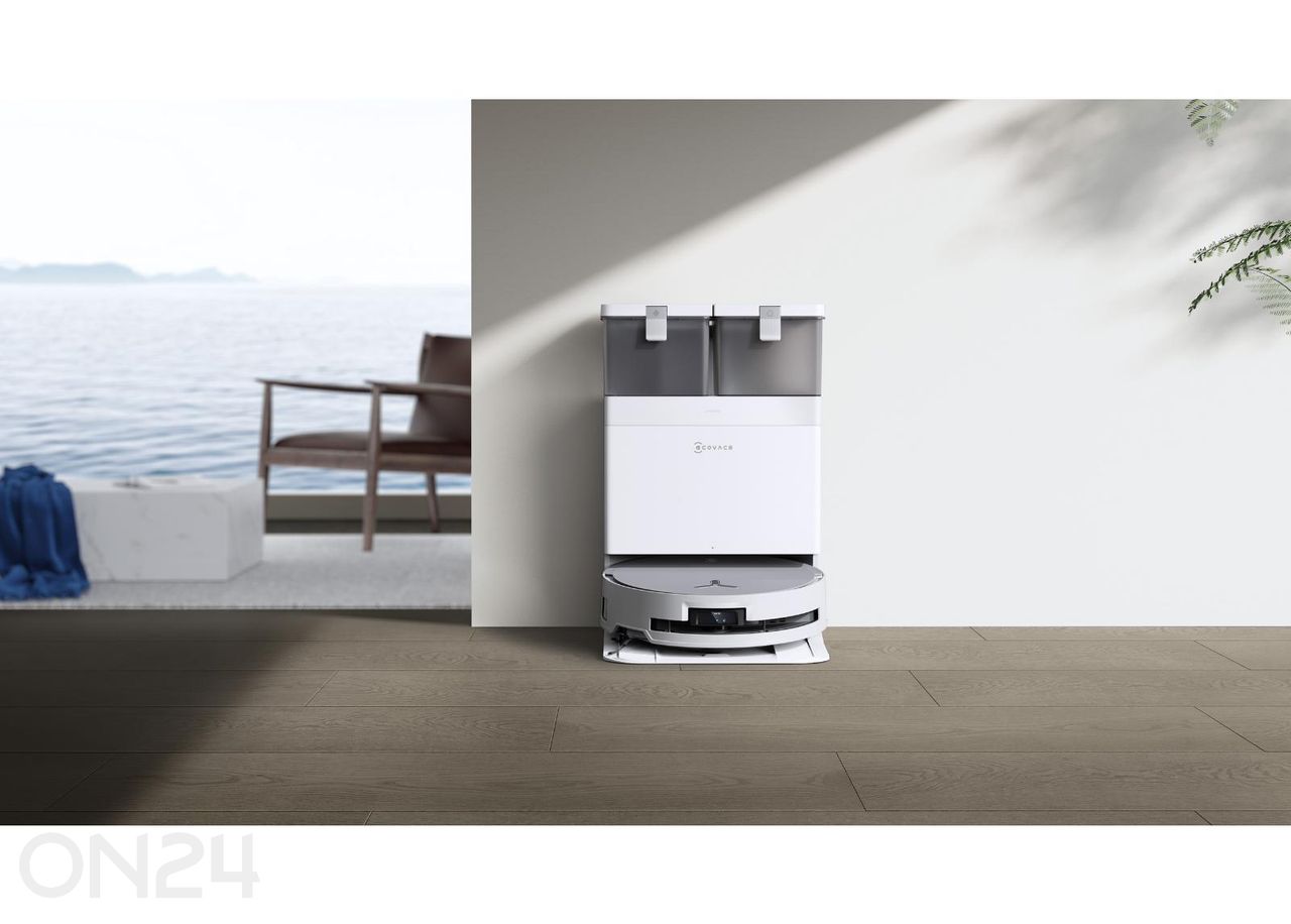 Robottolmuimeja Ecovacs Deebot X8 OMNI, märg- ja kuivpuhastus, valge suurendatud