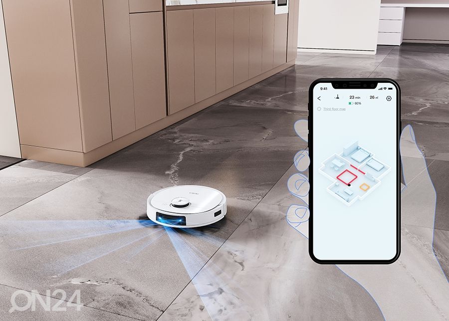 Robottolmuimeja mopiga ECOVACS DEEBOT T9 suurendatud