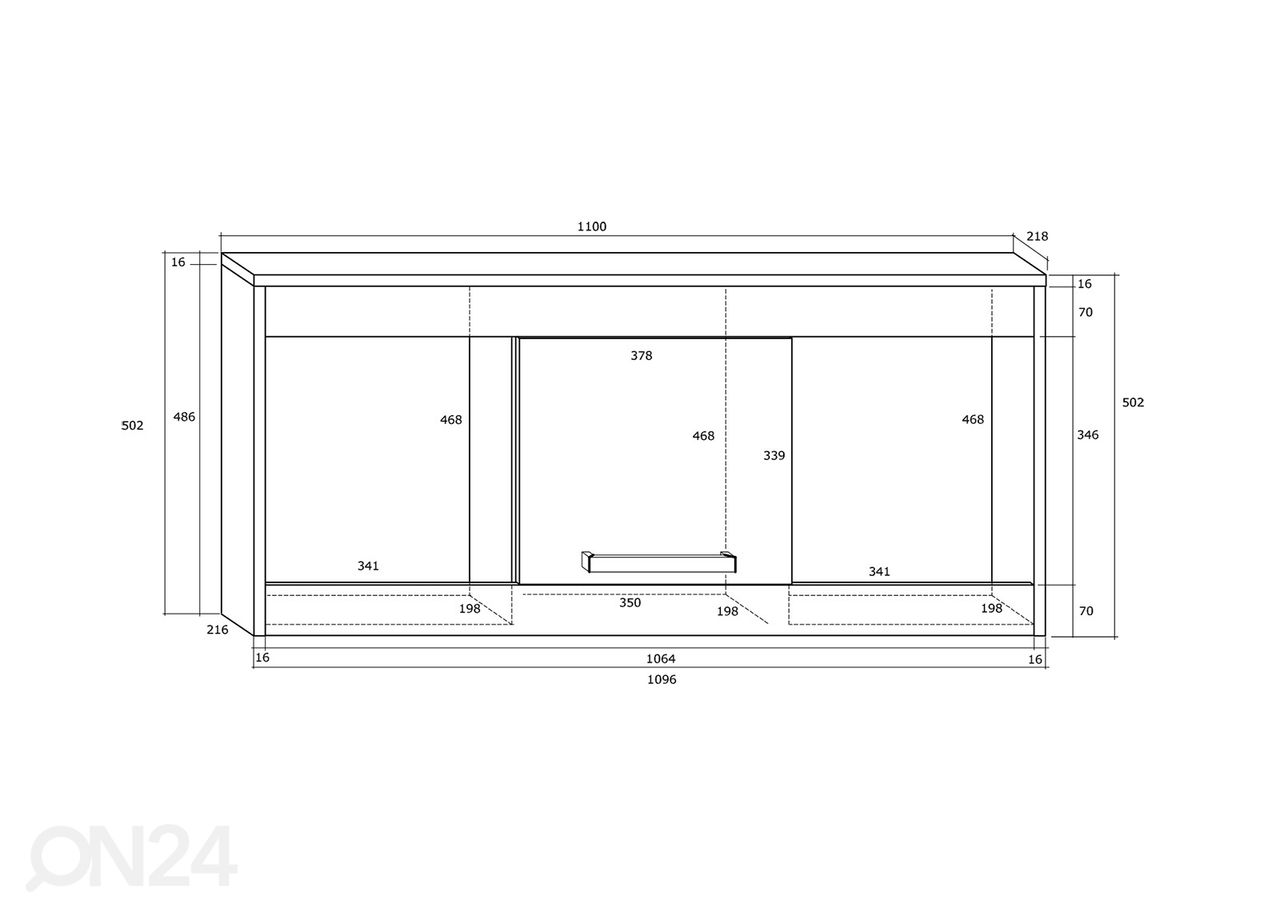 Seinakapp 110 cm suurendatud