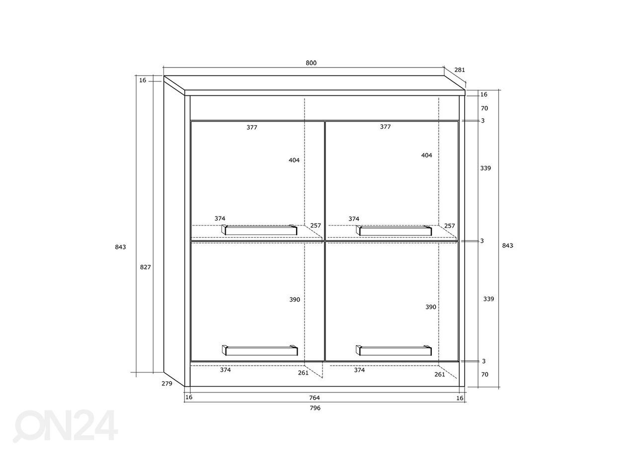 Seinakapp Cobhy 80 cm suurendatud