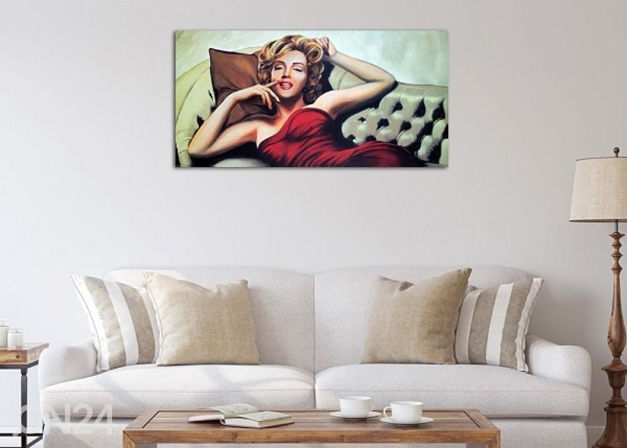 Seinapilt Night with Marilyn 3D 100x50 cm suurendatud