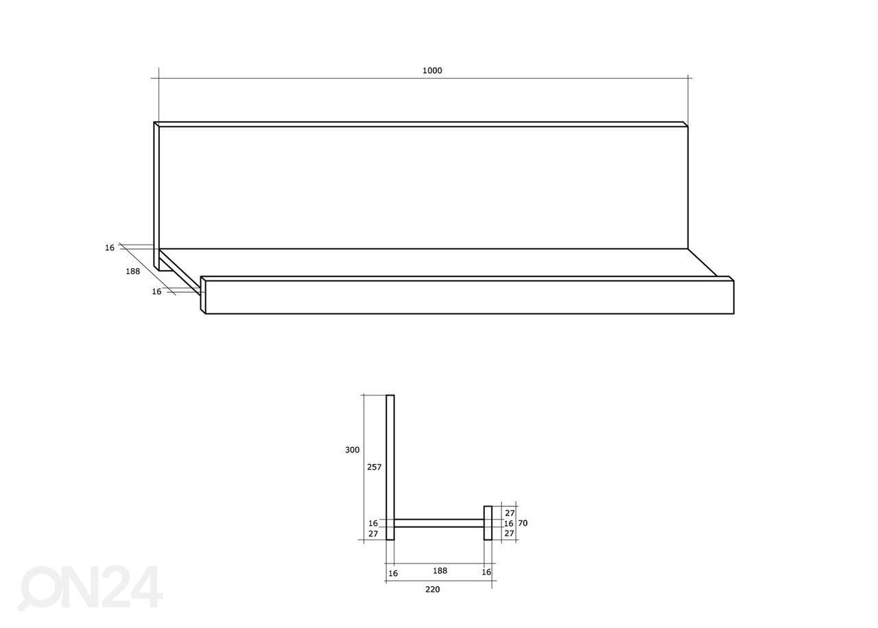 Seinariiul Cobhy 100 cm suurendatud