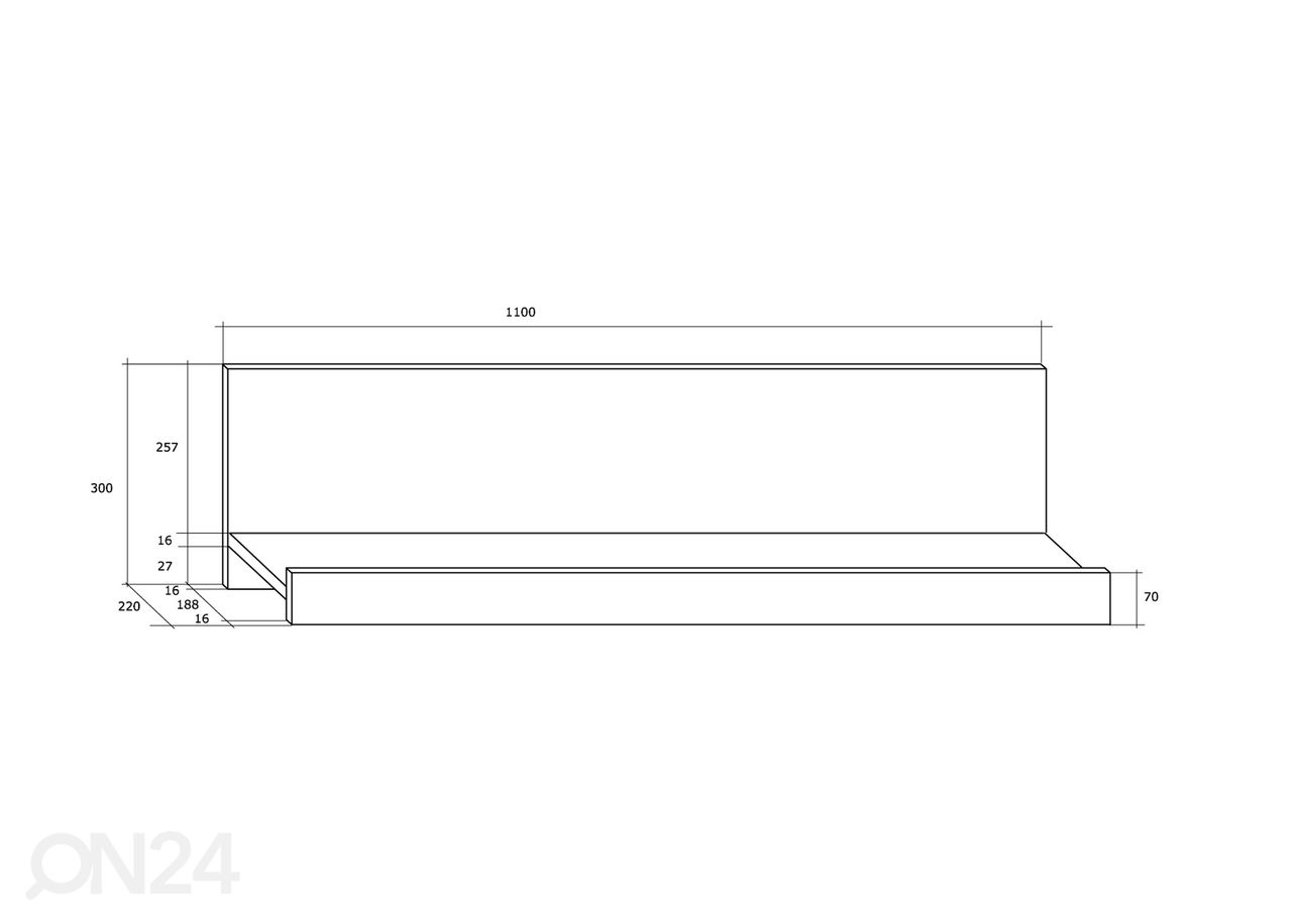 Seinariiul Keana 110 cm suurendatud