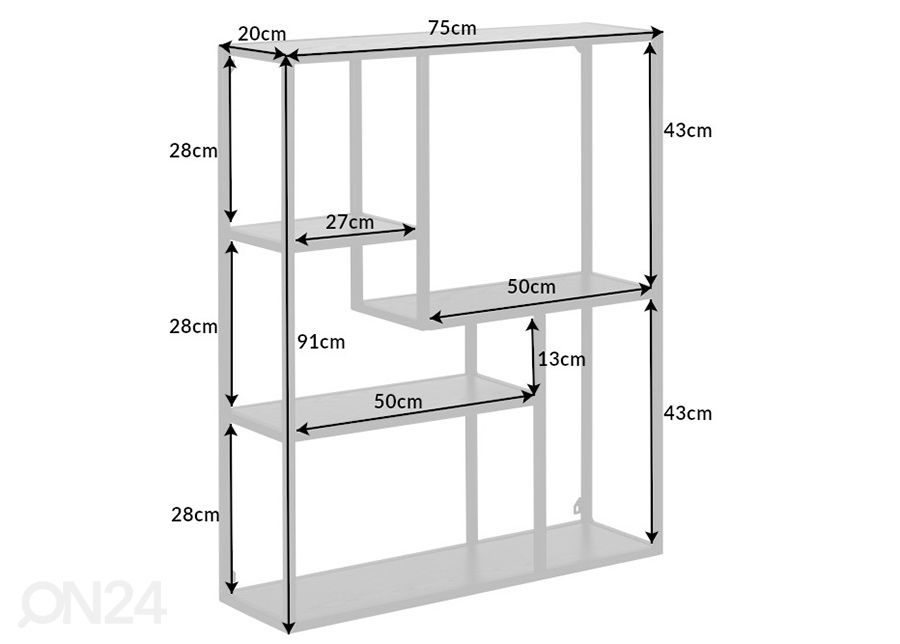 Seinariiul Slim line 75 cm suurendatud