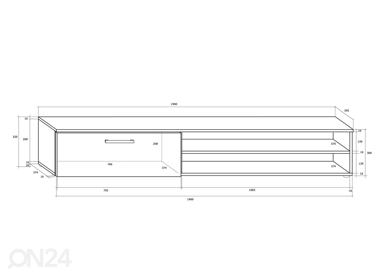 Sektsioon Bantry 270 cm suurendatud