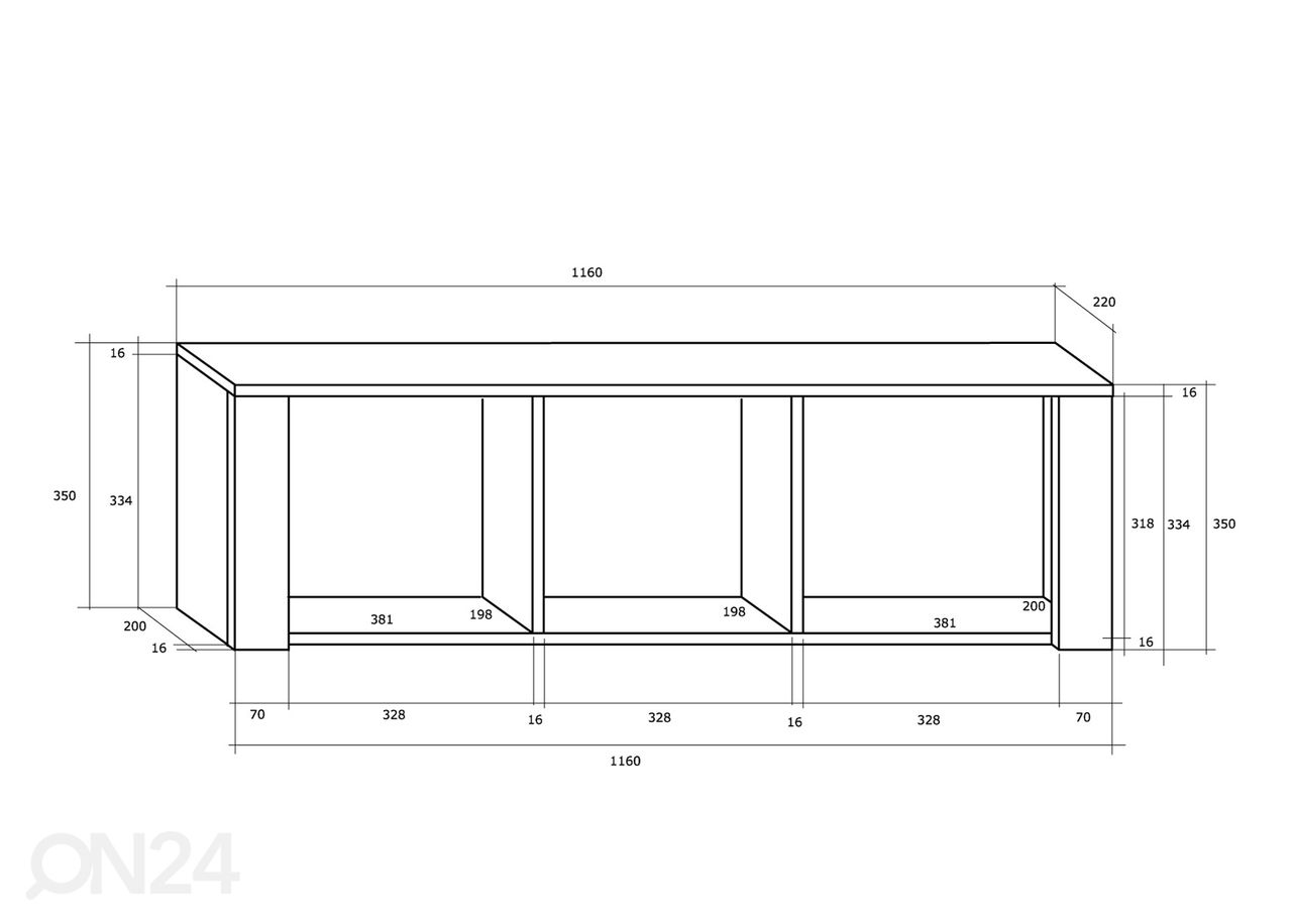 Sektsioon Midleton 289 cm suurendatud