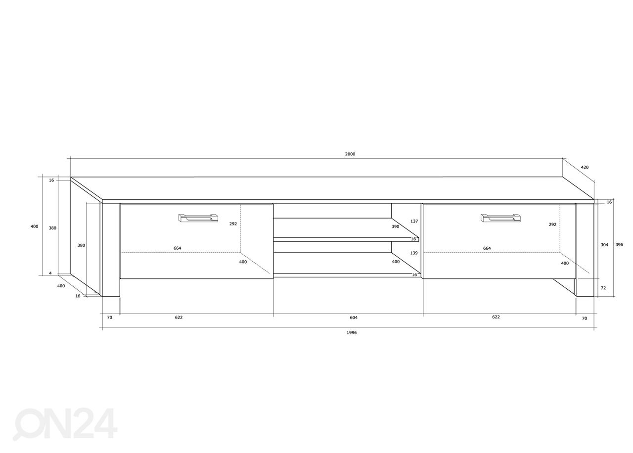 Sektsioon Midleton 289 cm suurendatud