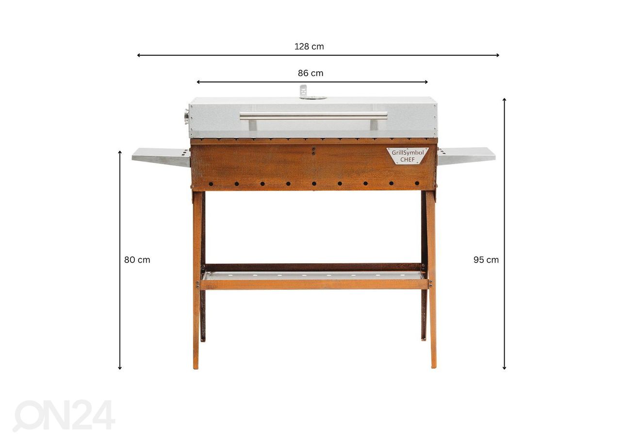 Söegrill GrillSymbol Chef suurendatud