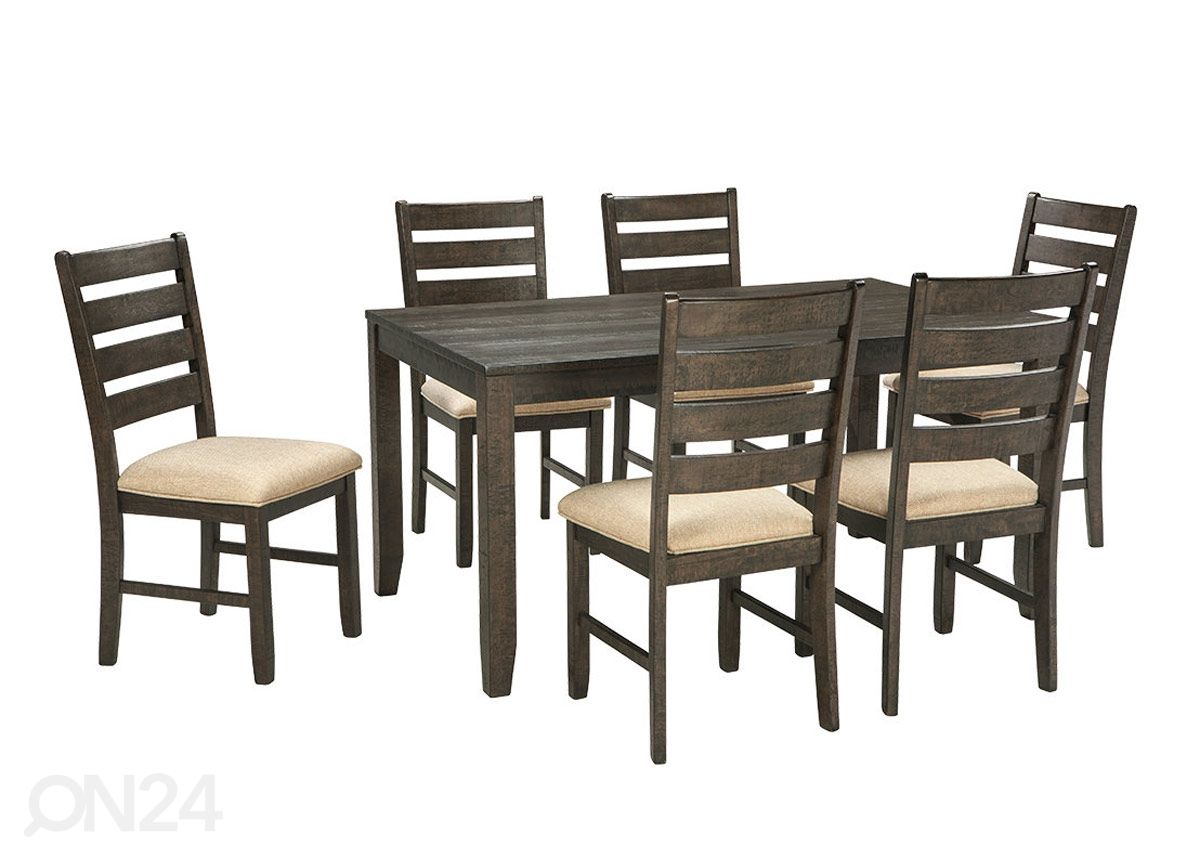 Söögilaud + 6 tooli suurendatud