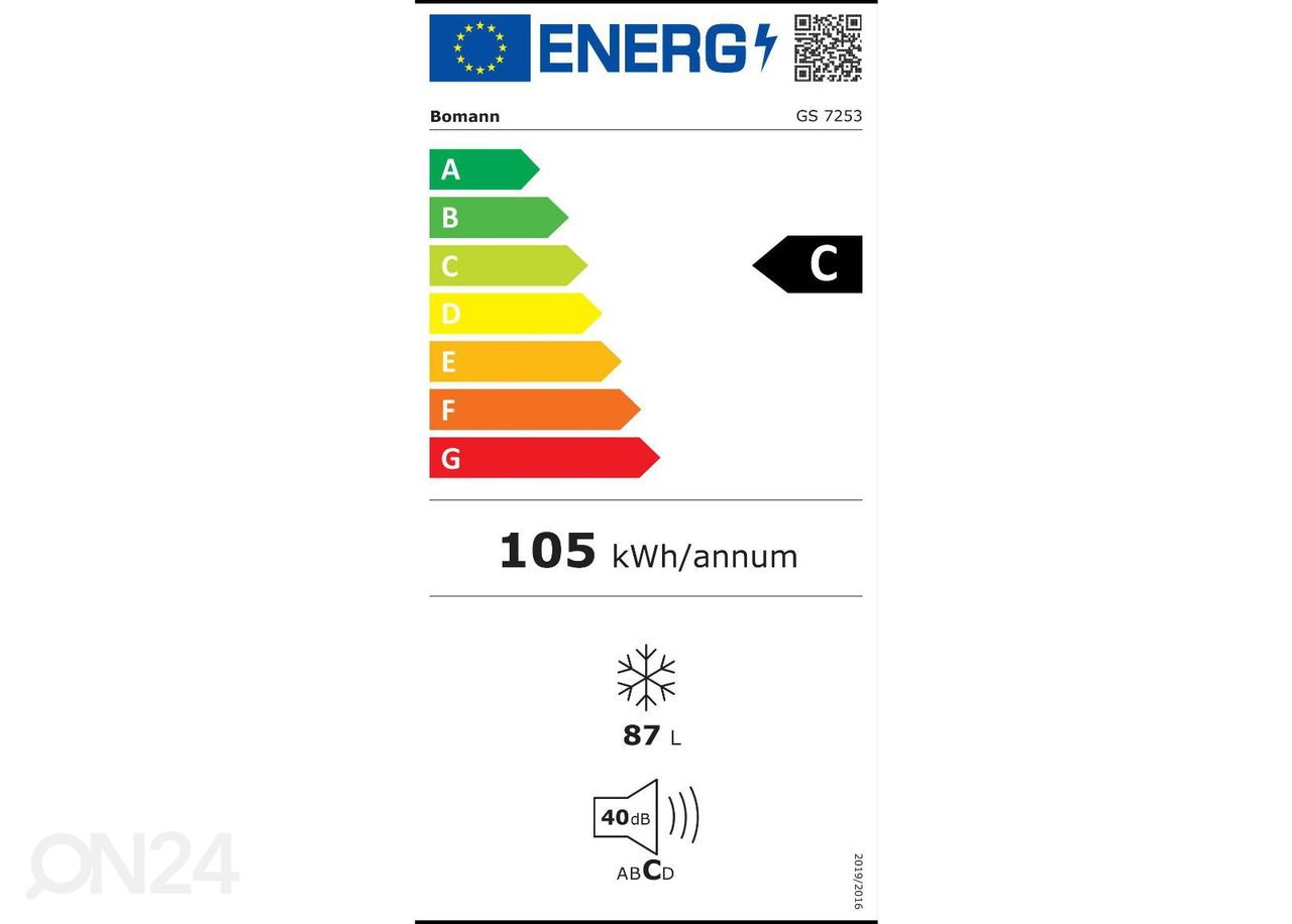 Sügavkülmik Bomann GS7253SIX, must inox suurendatud