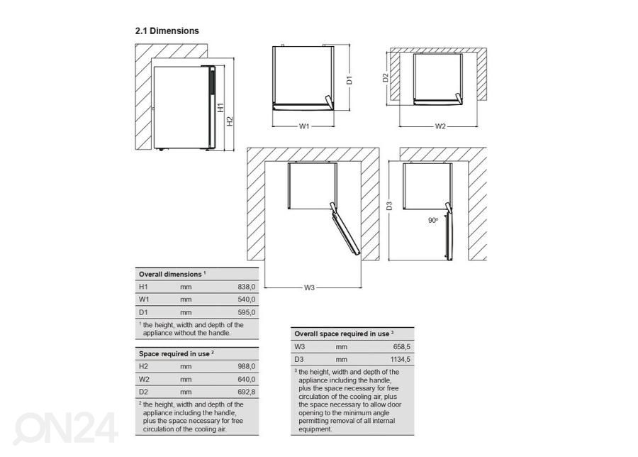 Sügavkülmik Whirlpool W55ZM112W2N suurendatud