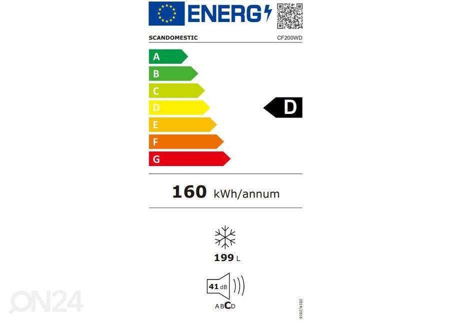 Sügavkülmkirst Scandomestic CF200WD suurendatud
