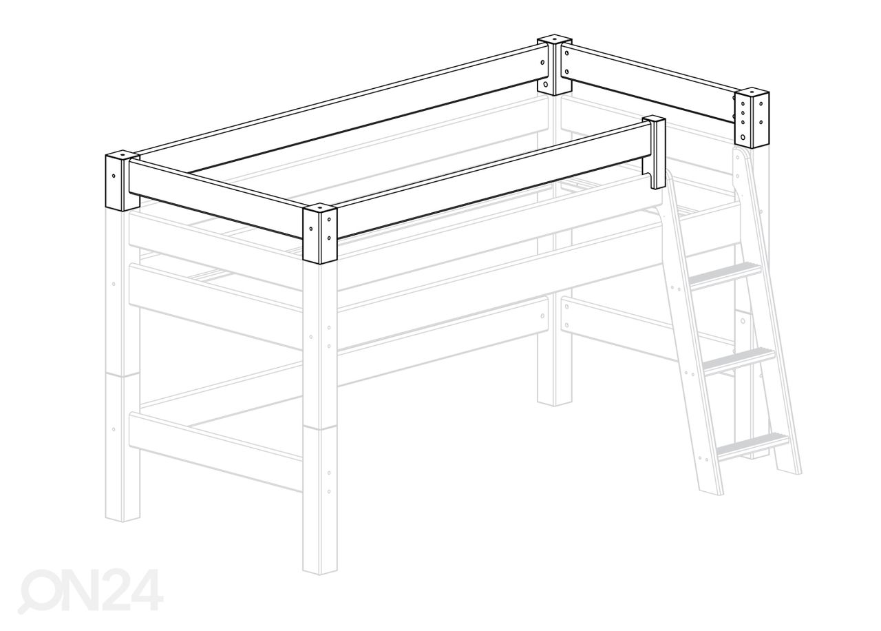 Suwem turvapiire voodile Lahe 80x200 cm suurendatud