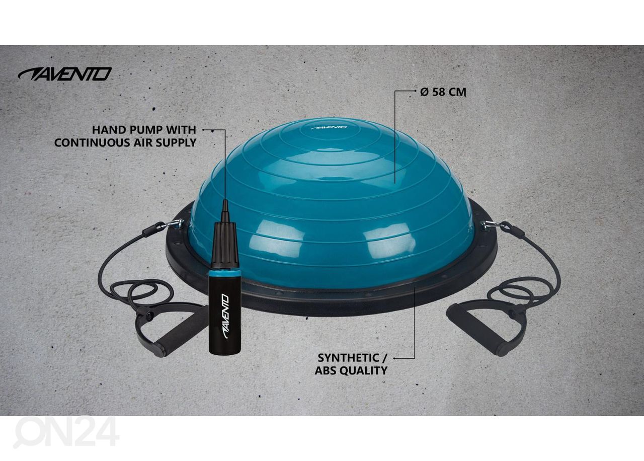 Tasakaalu treenija + 2 treeningkummi Ø 58 cm Avento suurendatud