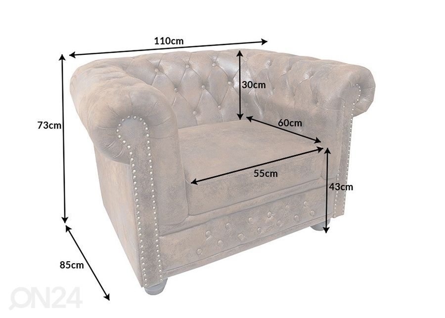 Tugitool Chesterfield suurendatud