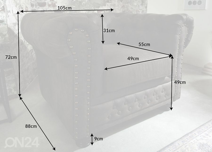 Tugitool Chesterfield suurendatud