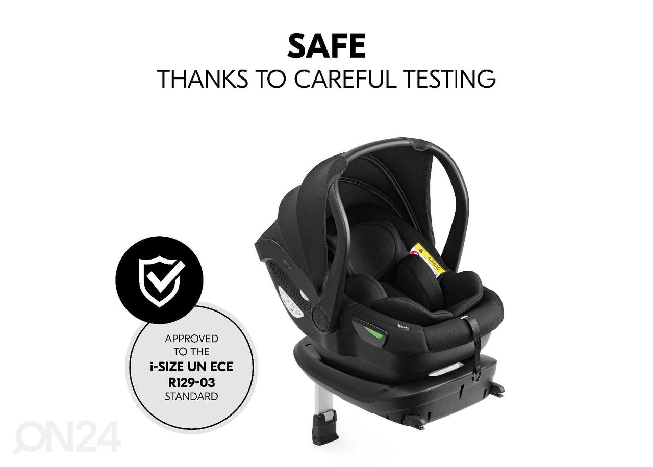 Turvahällikomplekt Isofix alusega Hauck Out & About Drive N Care Set must suurendatud