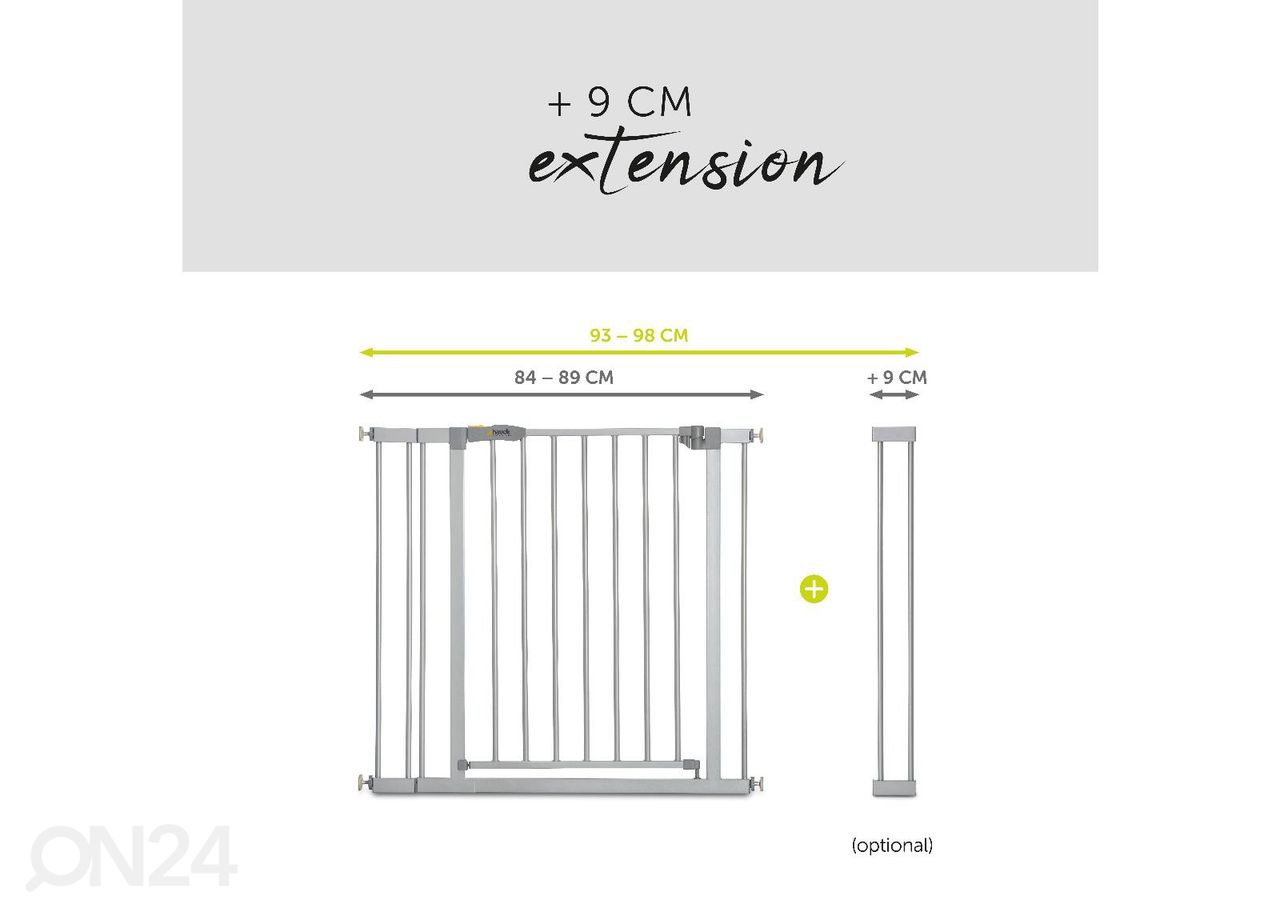 Turvavärav 84-89 cm Hauck Essential Stop N Safe 2 suurendatud