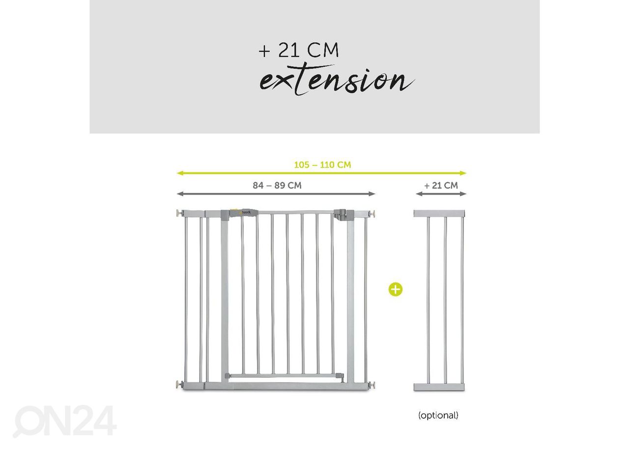 Turvavärav 84-89 cm Hauck Essential Stop N Safe 2 suurendatud