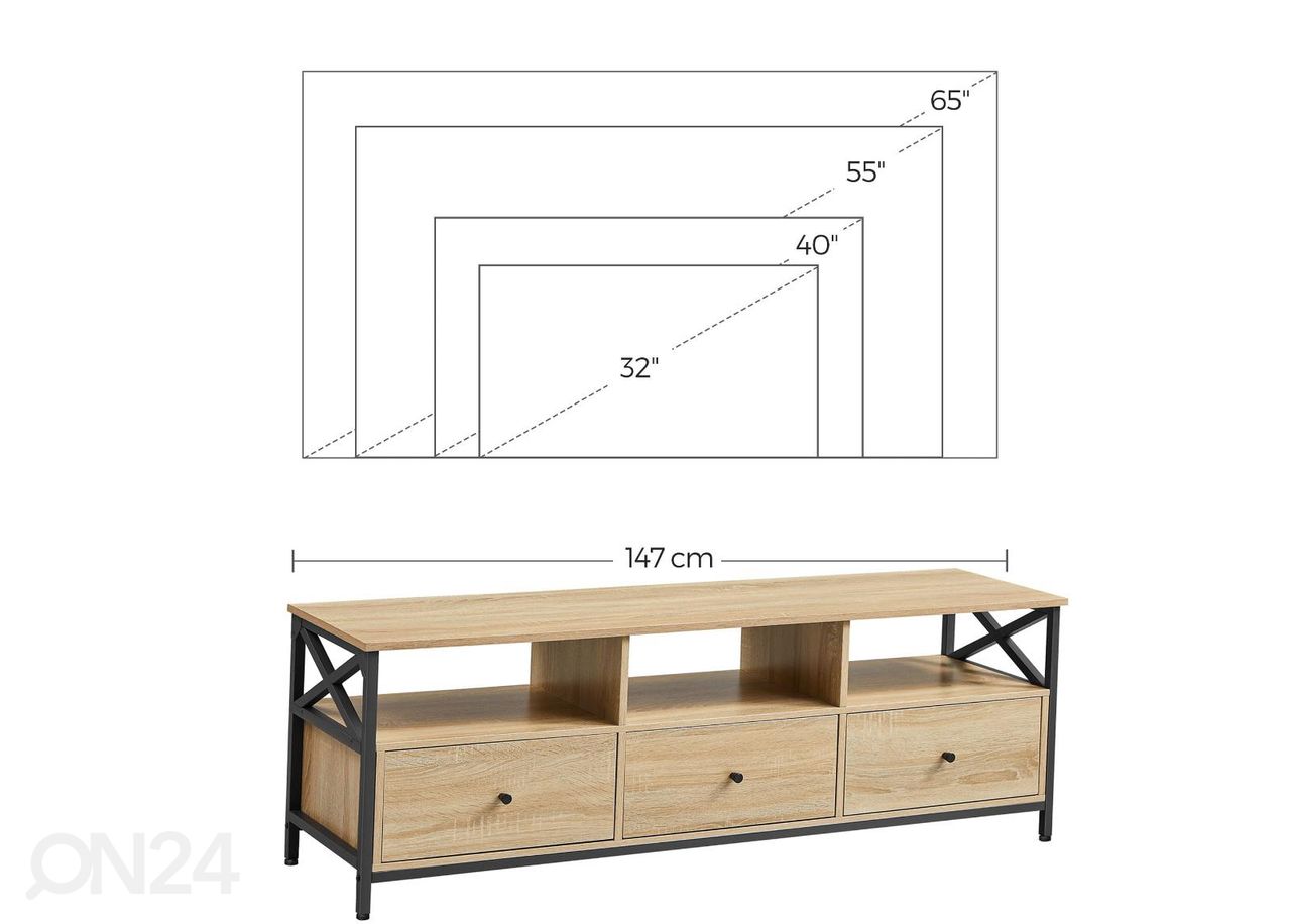 TV-alus 145 cm suurendatud