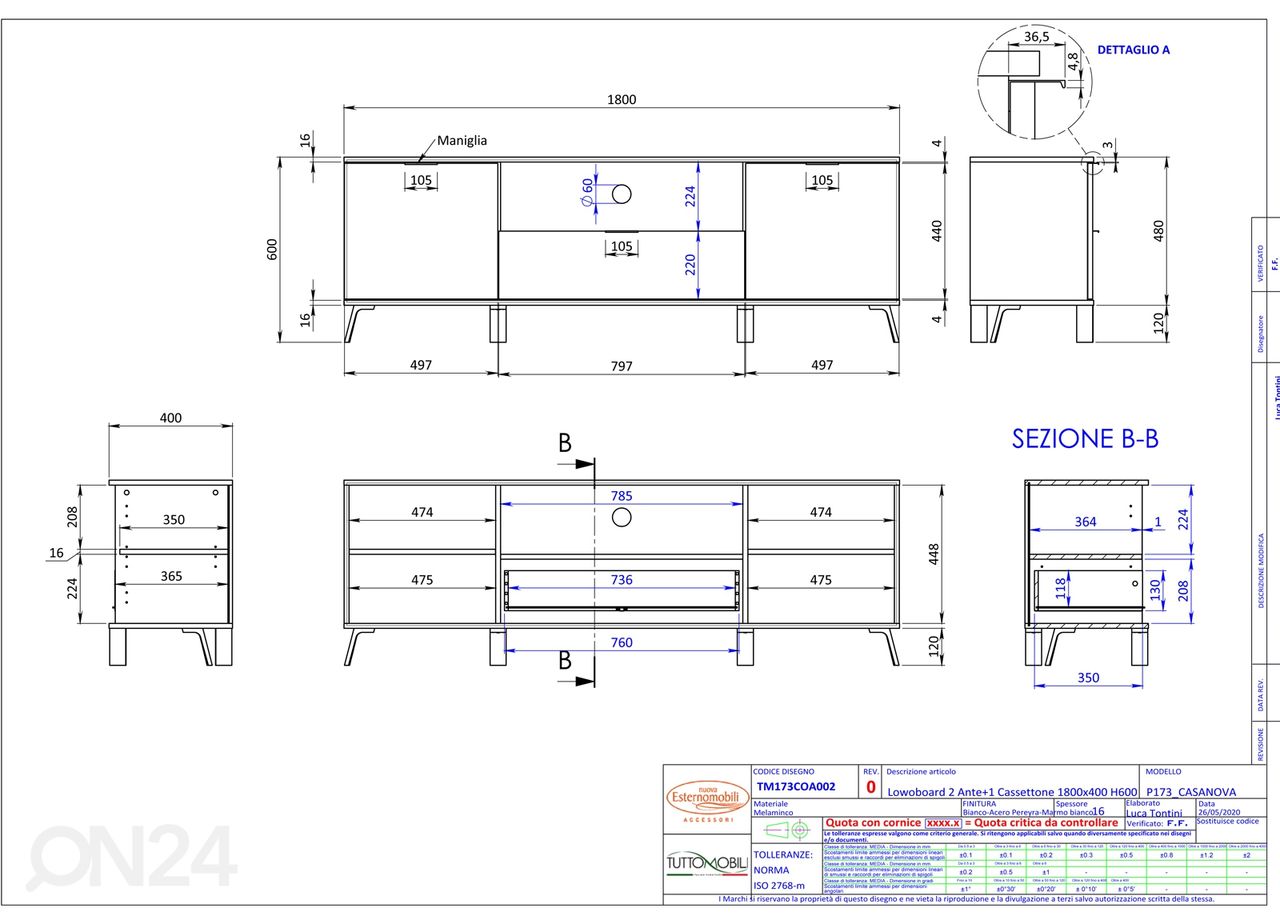 TV-alus Casablance 108cm suurendatud